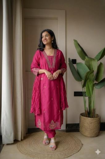 Jaipuri cotton 3pcs wholesale price small size rayan glace cotton kurtis
